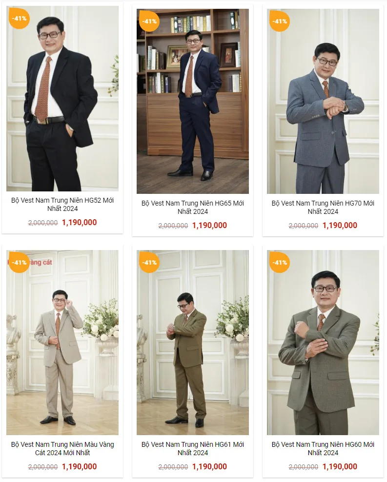 6 bộ vest nam trung niên mới nhất 2026