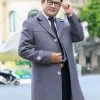 Áo Măng Tô Nam Trung Niên Manza - Màu Nâu Rêu 23 áo măng tô nam trung niên màu ghi đá mã MT-B1 3