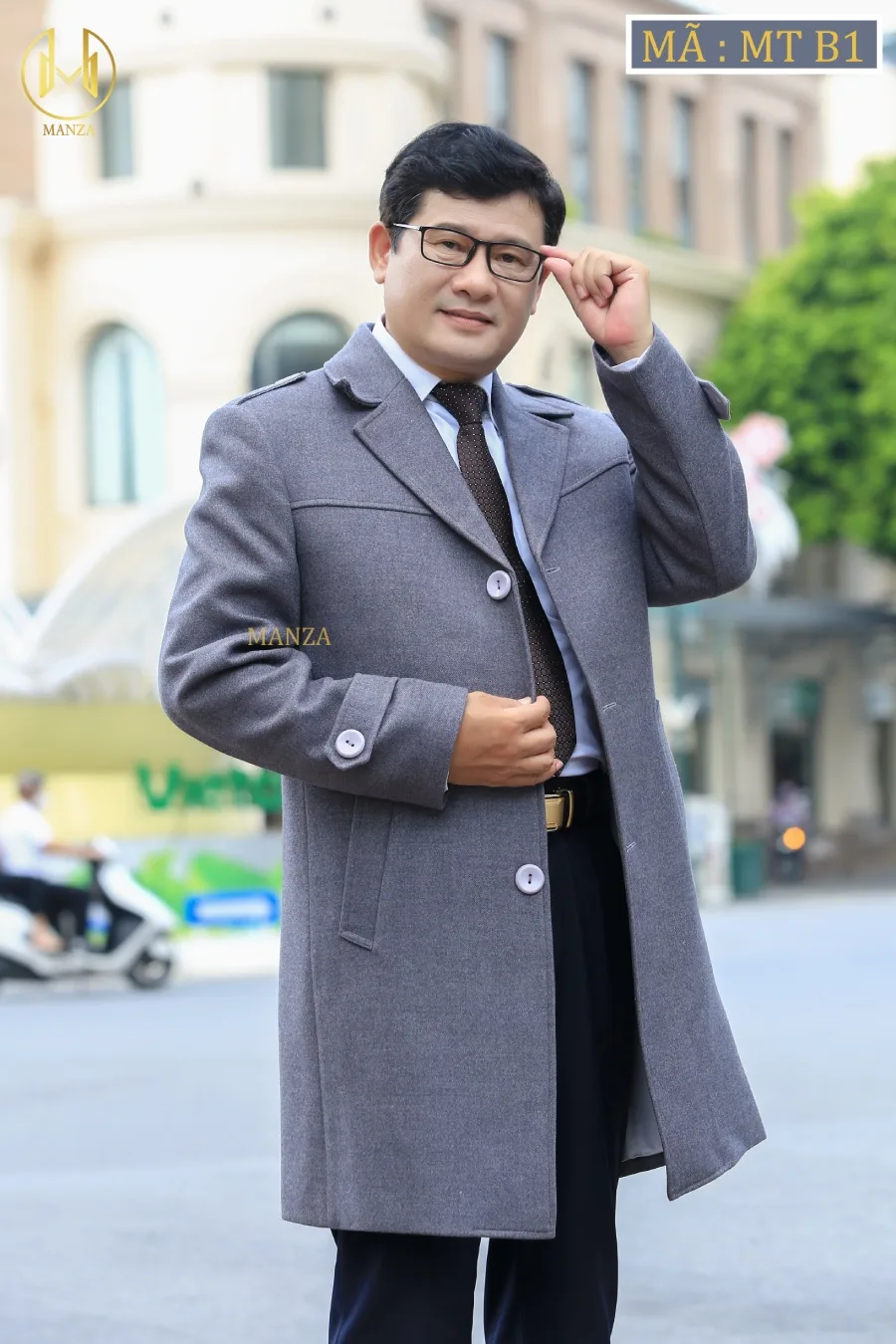 áo măng tô nam trung niên màu ghi đá mã MT-B1 3 áo măng tô nam trung niên màu ghi đá mã MT-B1 3