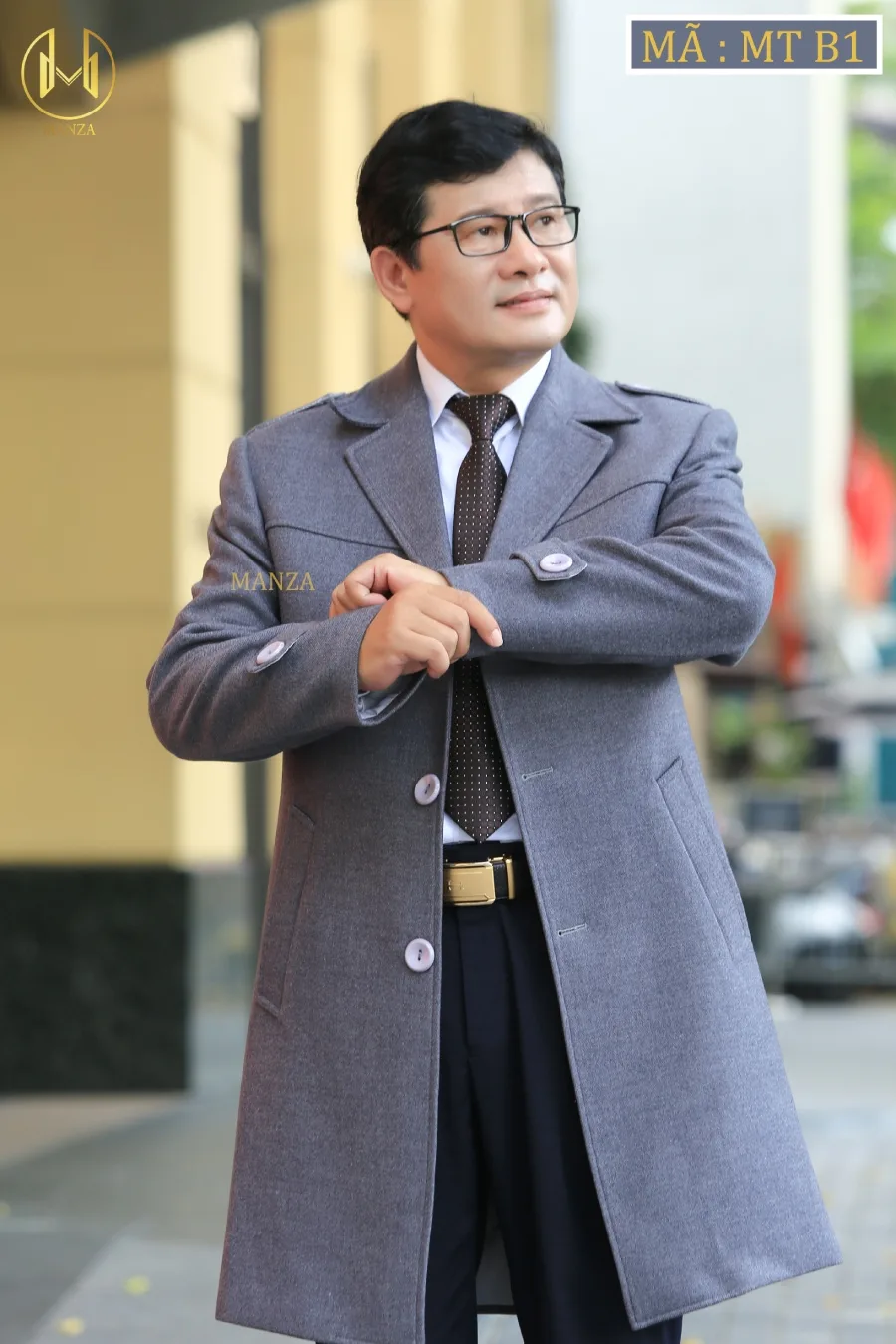áo măng tô nam trung niên màu ghi đá mã MT-B1 2 áo măng tô nam trung niên màu ghi đá mã MT-B1 2