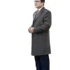 Áo Măng Tô Nam Trung Niên Manza - Màu Nâu Rêu 1 Mt B5