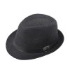 Mũ Phớt Cói Fedora Manza Luxury đen