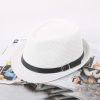 Mũ Phớt Cói Fedora Manza Luxury Trắng