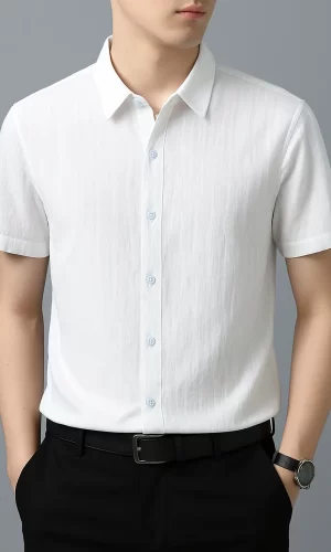 Áo sơ mi nam tay ngắn – Áo đũi nam 3