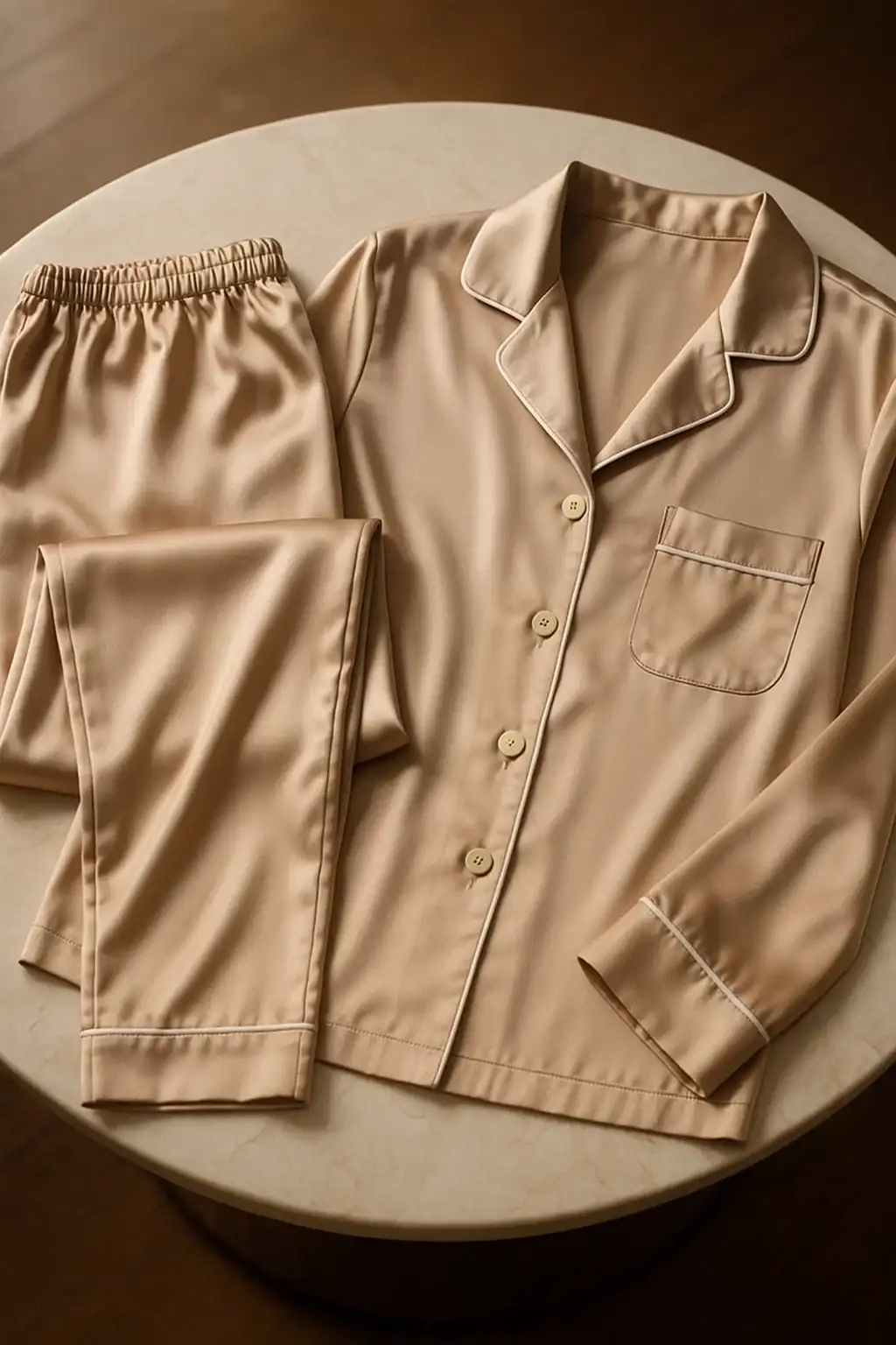 Thời trang tuổi trung niên mới nhất - Phong cách lịch lãm 2025 4 ảnh đồ Bộ Lụa Và Pijama Cao Cấp