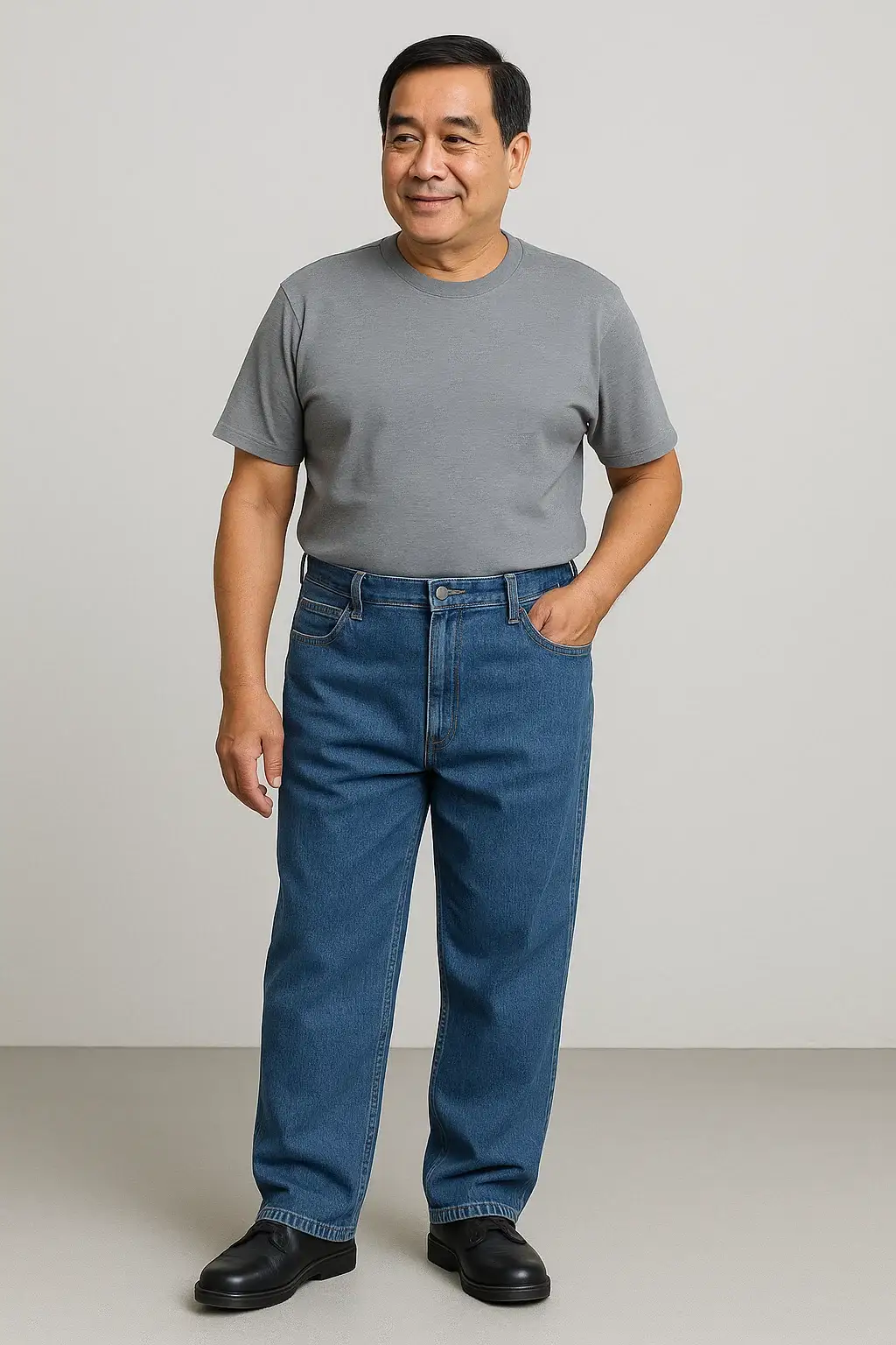 Quần Jean Trung Niên - Phong Cách Lịch Lãm Tuổi 50+ 1 anh-quan-jean-trung-nien-voi-form-dang-thoai-mai