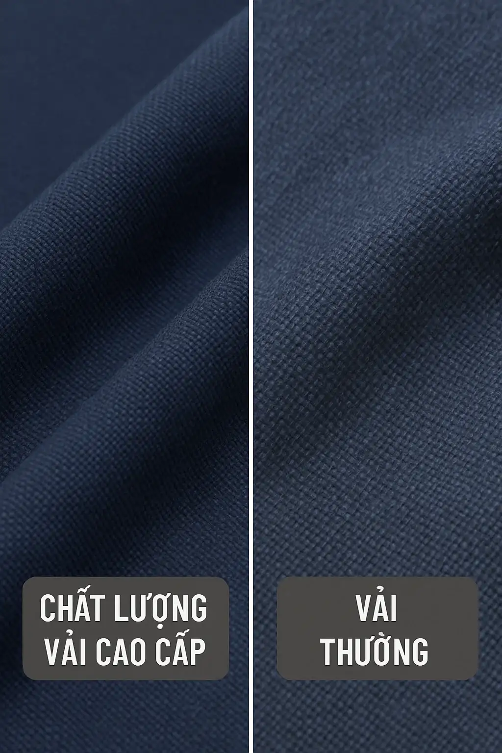 Quần áo trung niên cao cấp - Phong cách lịch lãm nam giới 2 ảnh So Sánh Chất Lượng Vải Cao Cấp Và Vải Thường