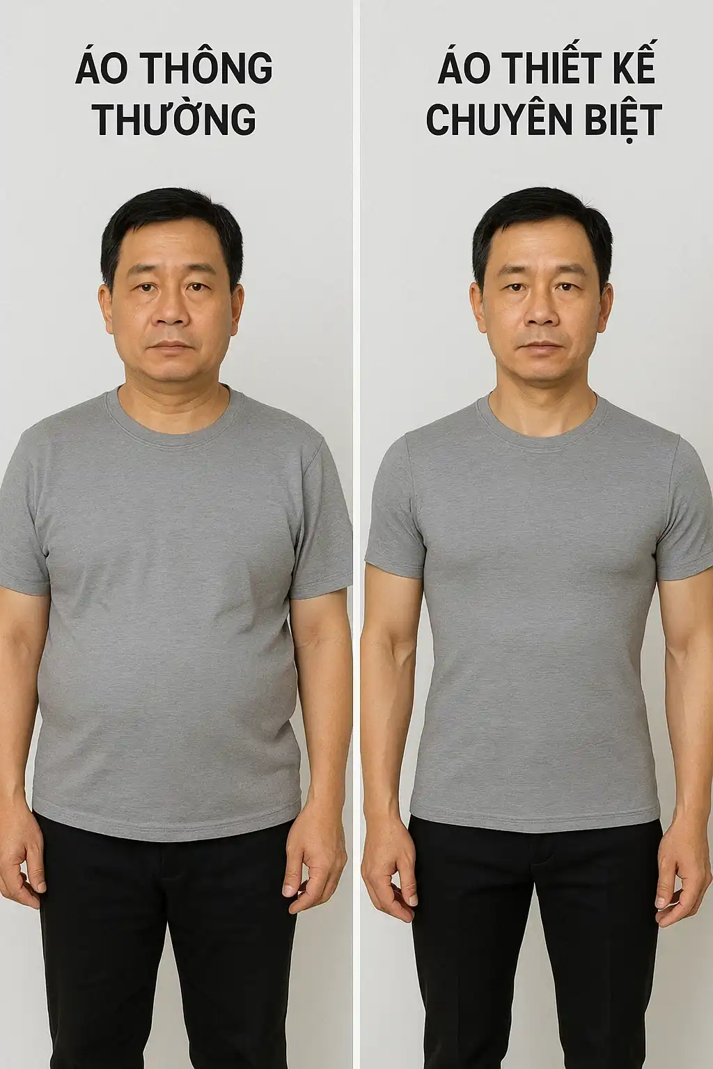 Áo Kiểu Trung Niên U50 U60 - Phong Cách Lịch Lãm Nam Tính 1 Hinh Anh So Sanh Voc Dang Nam Gioi Trung Nien Voi Ao Thong Thuong Va Ao Thiet Ke Chuyen Biet