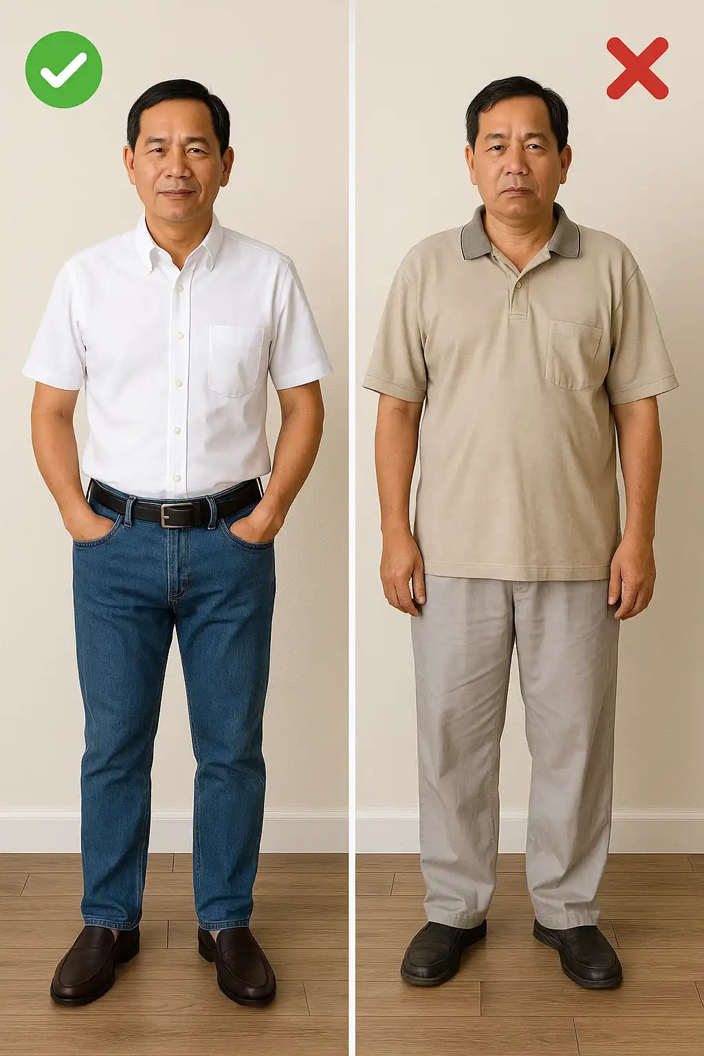 Ảnh So Sánh Outfit đúng Và Sai