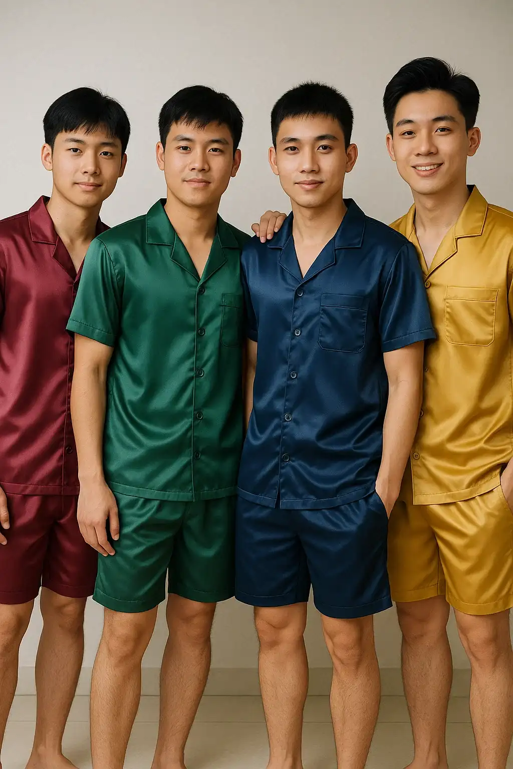 Đồ bộ trung niên nam cao cấp - Phong cách lịch lãm hiện đại 2 Bộ Sưu Tập đồ Bộ Lụa Với Nhiều Màu Sắc Khác Nhau