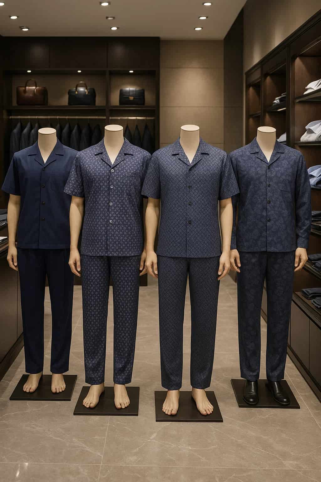 Bộ Sưu Tập đồ Bộ Trung Niên Cao Cấp được Trưng Bày Trong Showroom Sang Trọng
