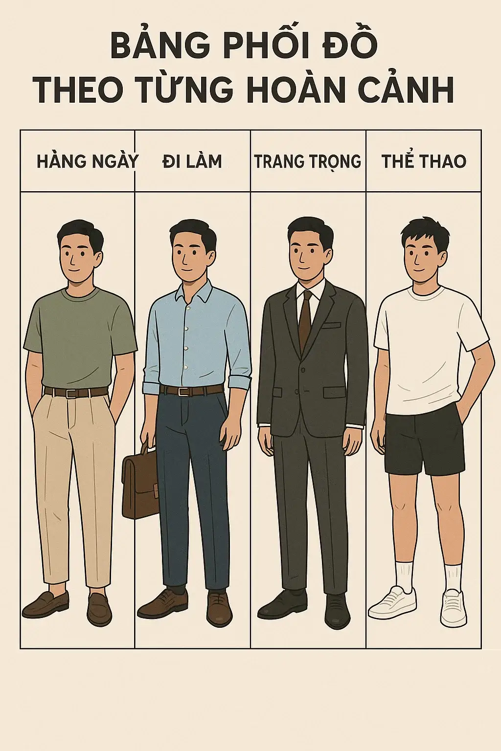 Mẫu Áo Trung Niên Sang Trọng - Phong Cách Lịch Lãm Đẳng Cấp 4 ảnh Bảng Phối đồ Theo Từng Hoàn Cảnh