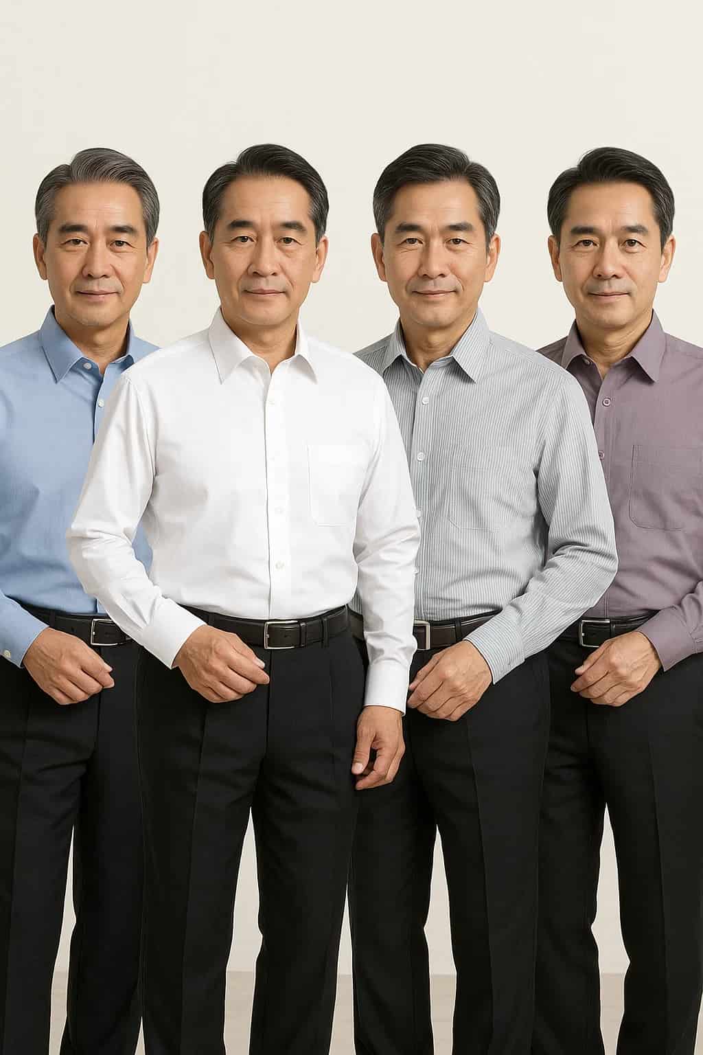 ảnh Bộ Sưu Tập áo Sơ Mi Công Sở Trung Niên