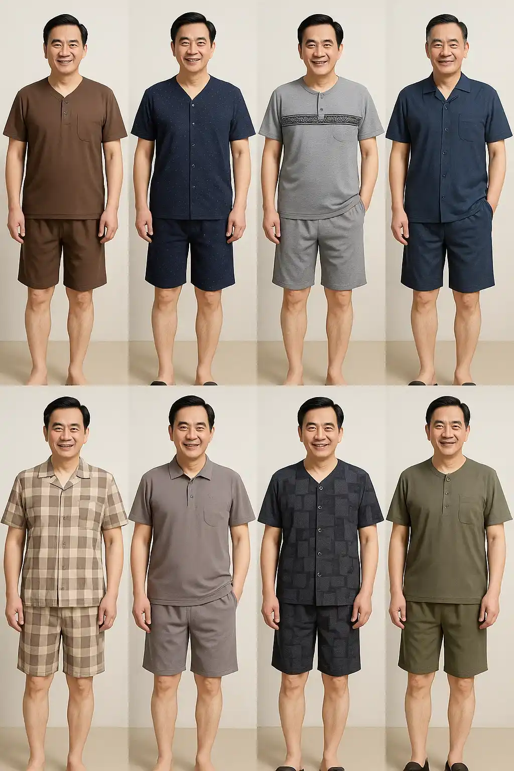 Mẫu Đồ Bộ Đẹp Sang Trọng Trung Niên 2025 3 anh-bo-suu-tap-do-bo-voi-nhieu-mau-ma-khac-nhau