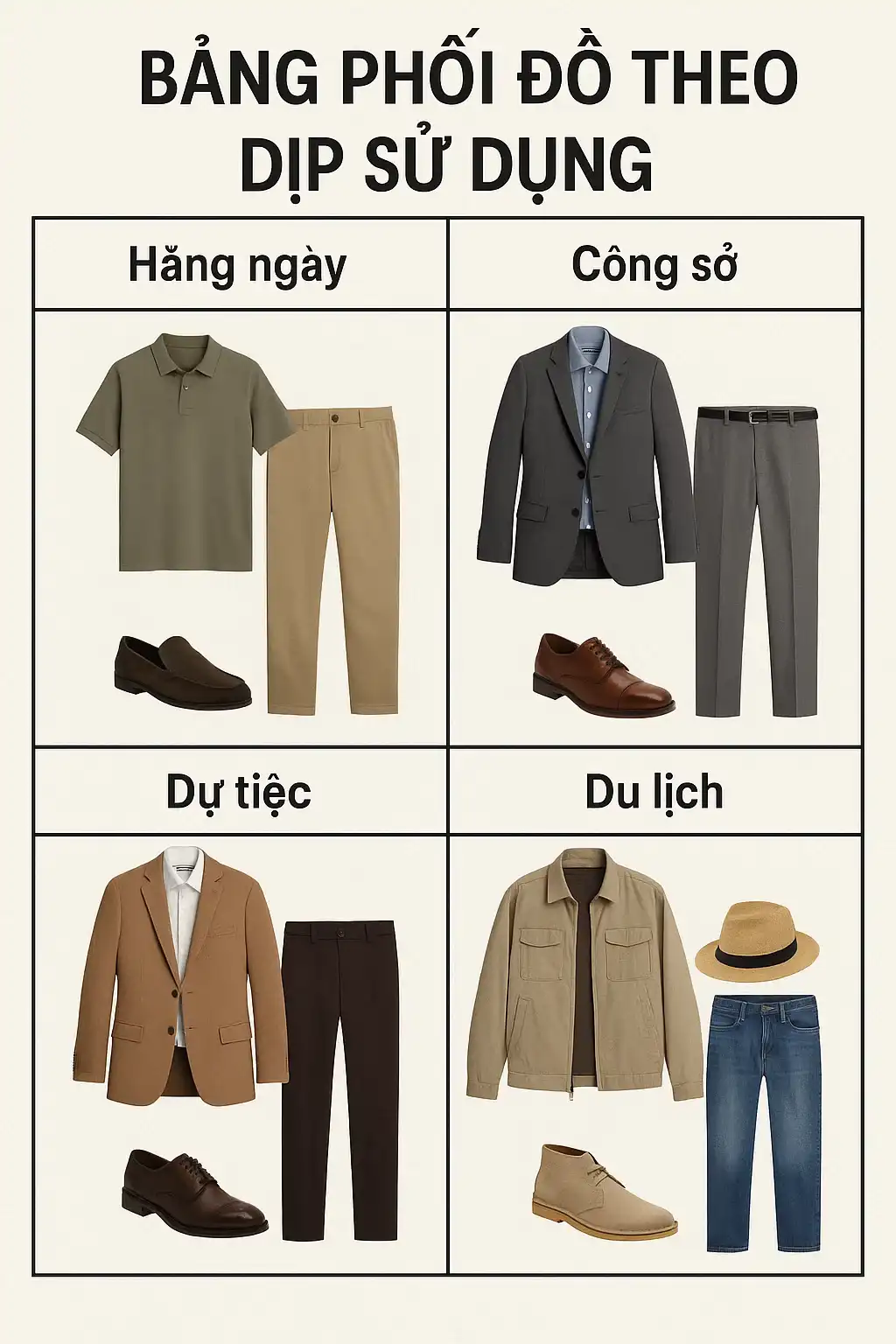 Áo Kiểu Trung Niên U50 U60 - Phong Cách Lịch Lãm Nam Tính 3 Bang Phoi Do Theo Dip Su Dung