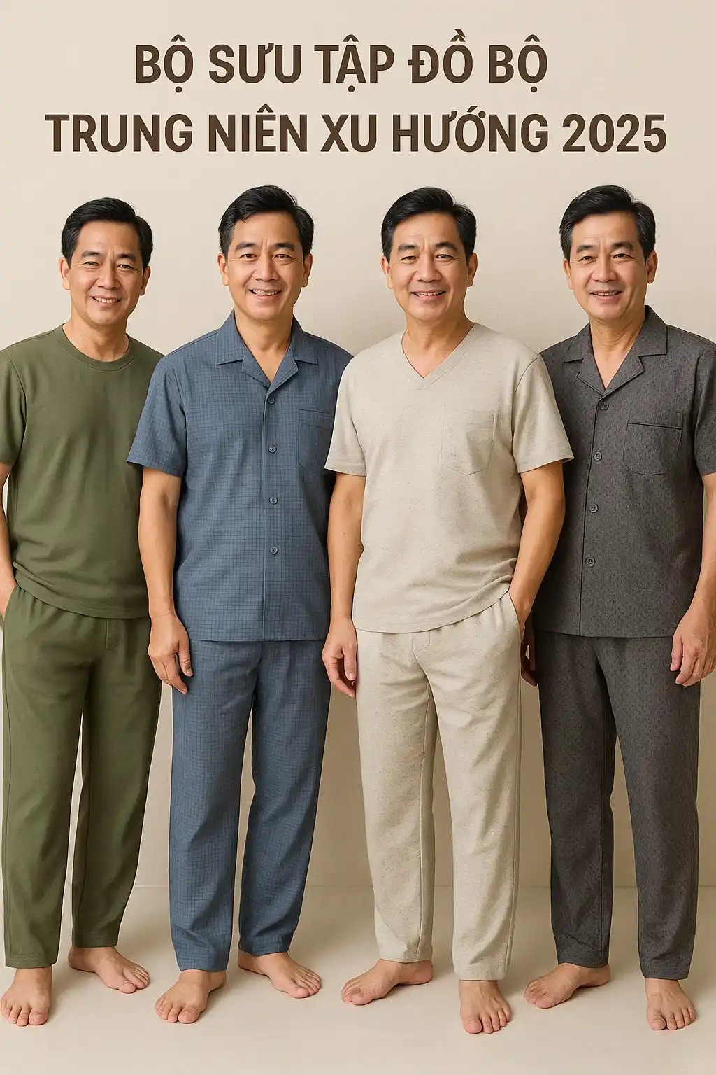 Những mẫu đồ bộ trung niên đẹp phong cách 4 Bo Suu Tap Do Trung Nien