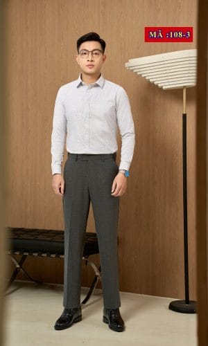 Quần Âu Nam Mã 108-3 Xám đậm