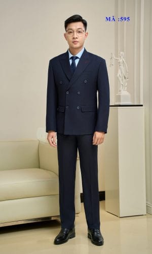 Bộ Vest Nam Mã 595 (2 Hàng Khuy) Mới Nhất 2026