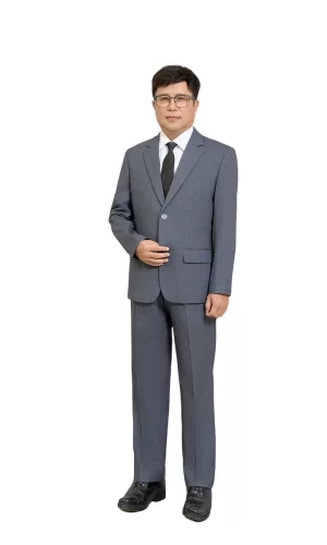 Bộ vest nam trung niên HG101, dáng toàn thân, phối sơ mi trắng và cà vạt