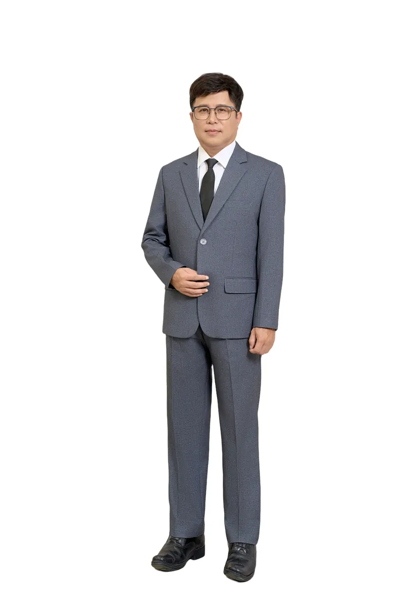 Bộ vest nam trung niên HG101, dáng toàn thân, phối sơ mi trắng và cà vạt