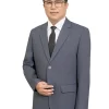 Áo vest nam trung niên HG101, khuy màu sáng, túi dưới có nắp, ảnh nửa người