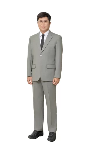 Bộ vest nam trung niên HG102, dáng toàn thân, phối sơ mi trắng và cà vạt