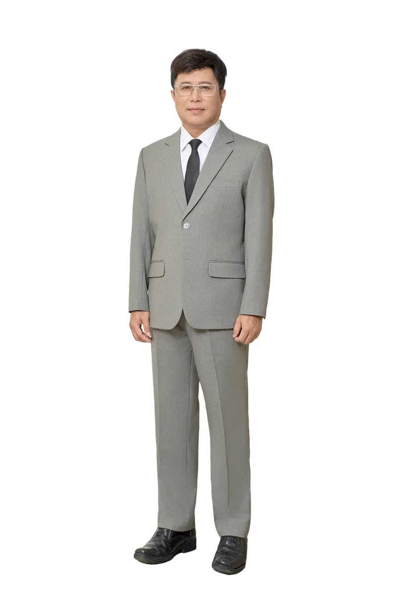 Bộ vest nam trung niên HG102, dáng toàn thân, phối sơ mi trắng và cà vạt