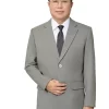 Bộ Vest Nam Trung Niên HG102 Mới Nhất 2027 1 Áo vest nam trung niên HG102, khuy màu sáng, túi dưới có nắp, ảnh nửa người
