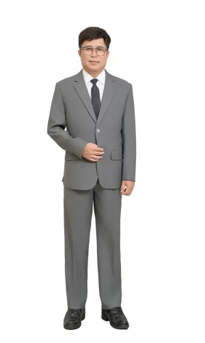 Bộ vest nam trung niên HG103, dáng toàn thân, phối sơ mi trắng và cà vạt
