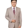 Bộ Vest Nam Trung Niên HG105 Màu Be Hồng Mới Nhất 2027 1 Áo vest nam trung niên HG105 màu be hồng, khuy màu vàng đồng, túi dưới có nắp, ảnh nửa người