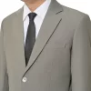 Bộ Vest Nam Trung Niên HG108 Mới Nhất 2027 2 Cận cảnh ve áo và bề mặt vải tuýt si của vest nam trung niên HG108