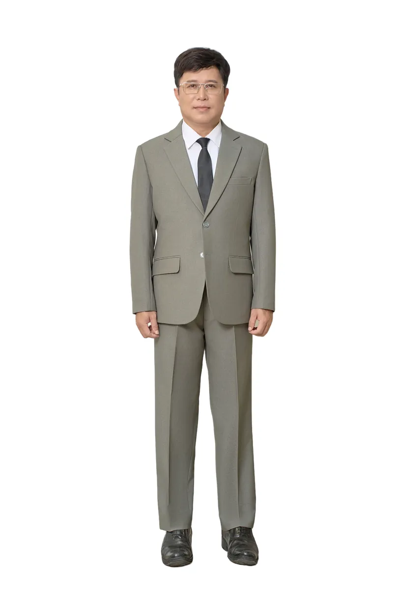 Bộ vest nam trung niên HG108, dáng toàn thân, phối sơ mi trắng và cà vạt