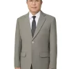 Bộ Vest Nam Trung Niên HG108 Mới Nhất 2027 1 Áo vest nam trung niên HG108, khuy màu sáng, túi dưới có nắp, ảnh nửa người