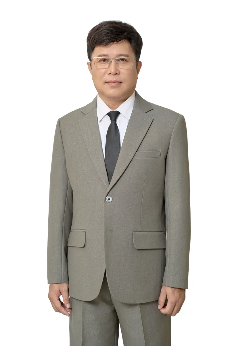 Áo vest nam trung niên HG108, khuy màu sáng, túi dưới có nắp, ảnh nửa người Áo vest nam trung niên HG108, khuy màu sáng, túi dưới có nắp, ảnh nửa người