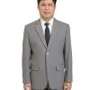 Áo vest nam trung niên HG109, khuy màu sáng, túi dưới có nắp, ảnh nửa người