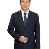 Áo vest nam trung niên HG110, khuy màu tối, túi dưới có nắp, ảnh nửa người