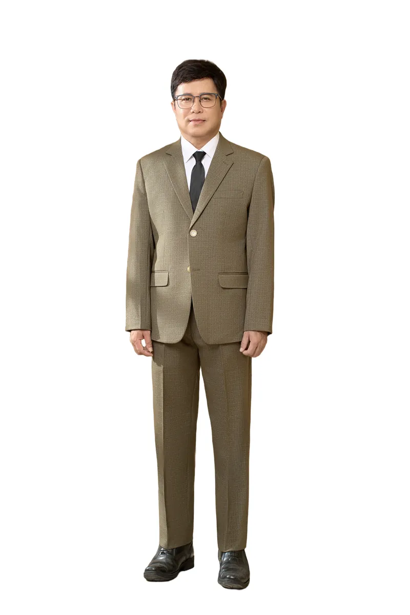 Bộ vest nam trung niên HG113, dáng toàn thân, phối sơ mi trắng và cà vạt