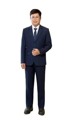 Bộ vest nam trung niên HG117, dáng toàn thân, phối sơ mi trắng và cà vạt