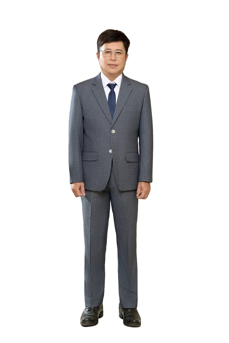 Bộ vest nam trung niên HG122, dáng toàn thân, phối sơ mi trắng và cà vạt