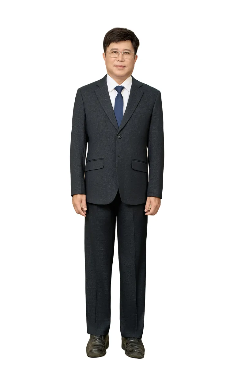 Bộ vest nam trung niên HG123, dáng toàn thân, phối sơ mi trắng và cà vạt