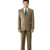 Bộ vest nam trung niên HG225, dáng toàn thân, phối sơ mi trắng và cà vạt