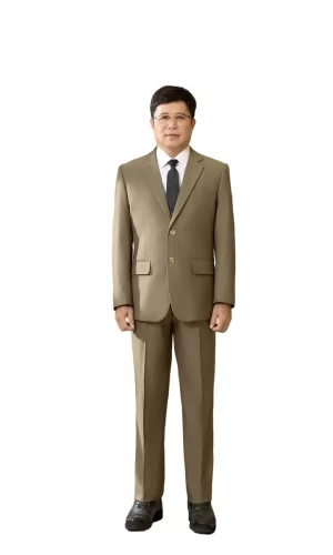 Bộ vest nam trung niên HG225, dáng toàn thân, phối sơ mi trắng và cà vạt
