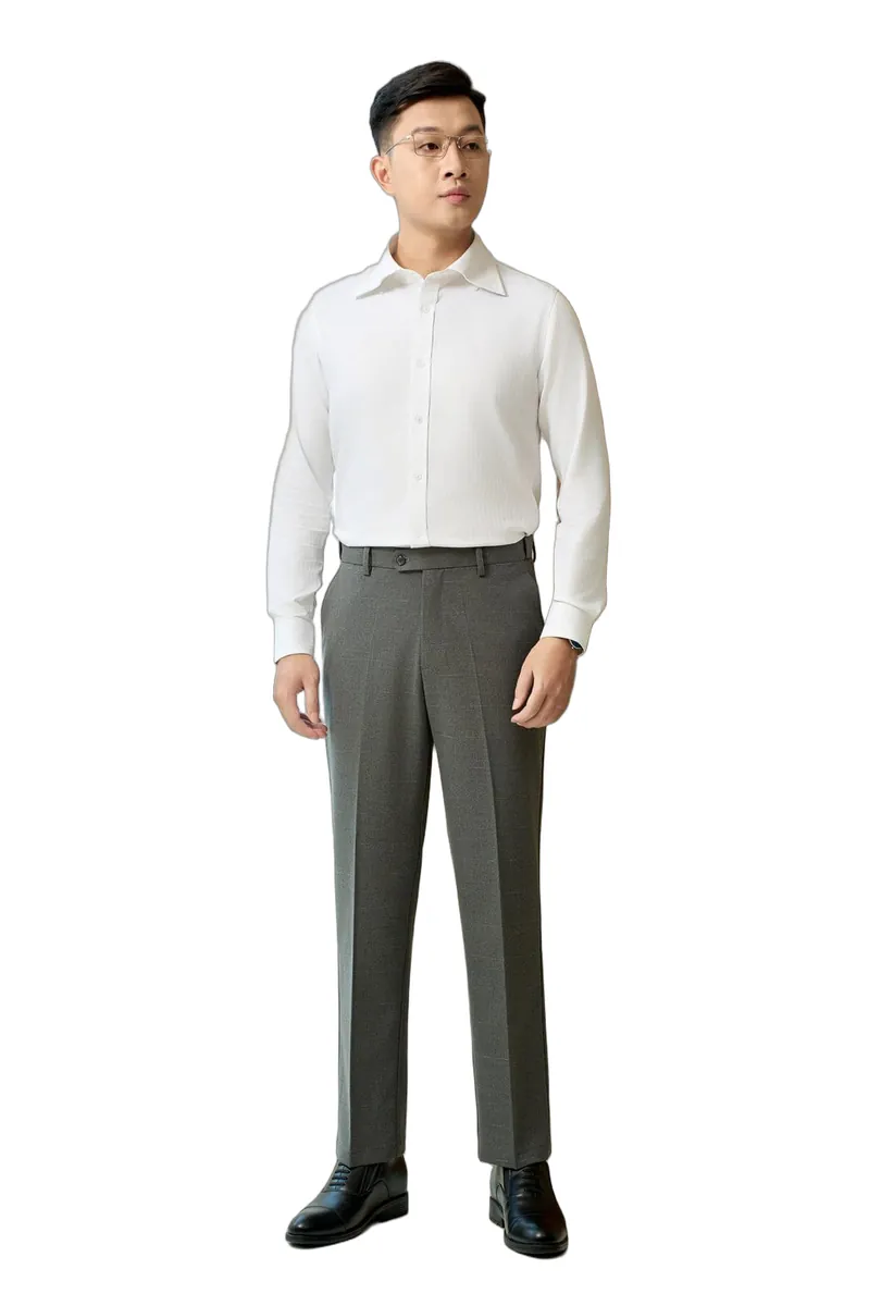 Quần âu nam mã 108-2 màu xám xanh đậm